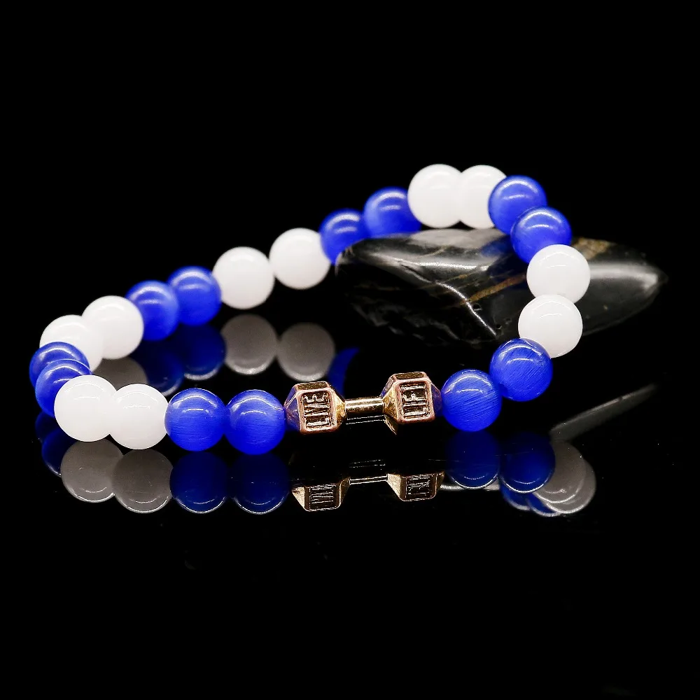 2017 роскошный женский браслет с Синим Опалом подвеской из натурального камня