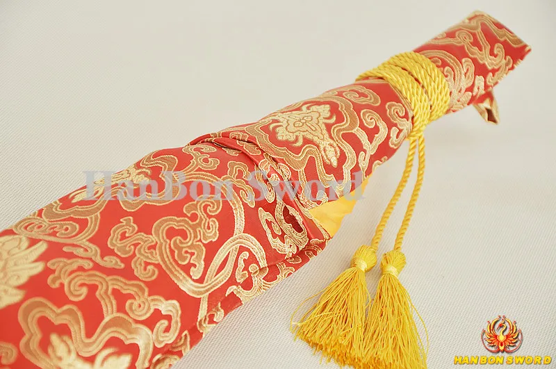 Японский самурайский катана меч сумки красный Propitious Облака Стиль искусственный