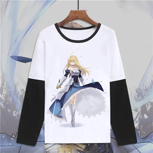 A Fate grand order, футболка, мужская, забавная, длинный рукав, fgo, футболка, Fate apocripha saber, косплей, Fate Stay Night, Fate Zero - Цвет: A