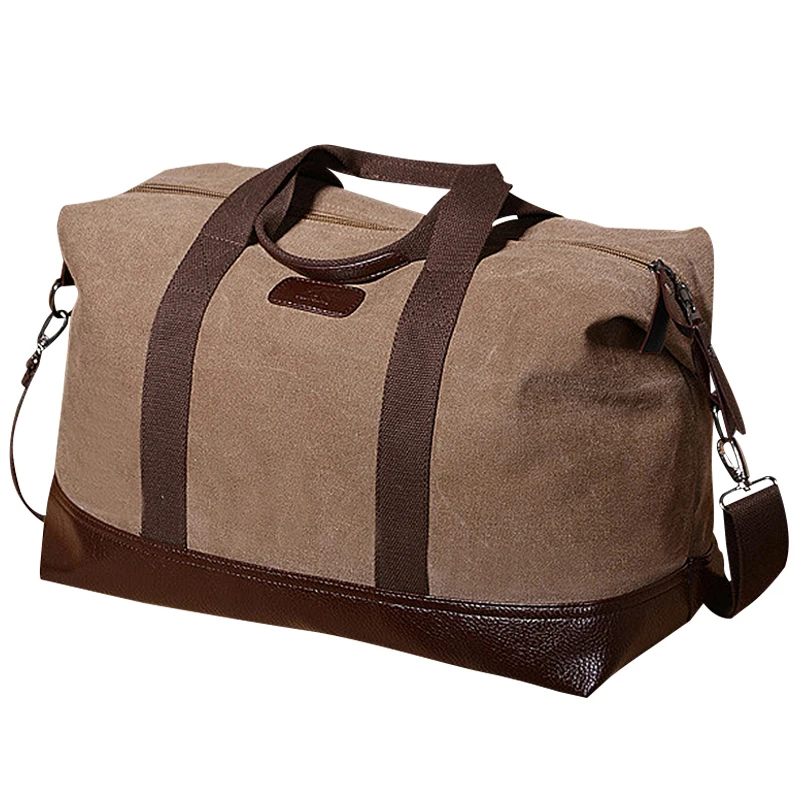Фото Холщовая кожаная мужская дорожная сумка большая багажная складная вещевая для Холщовая кожаная мужская дорожная сумка большая багажная складная вещевая для