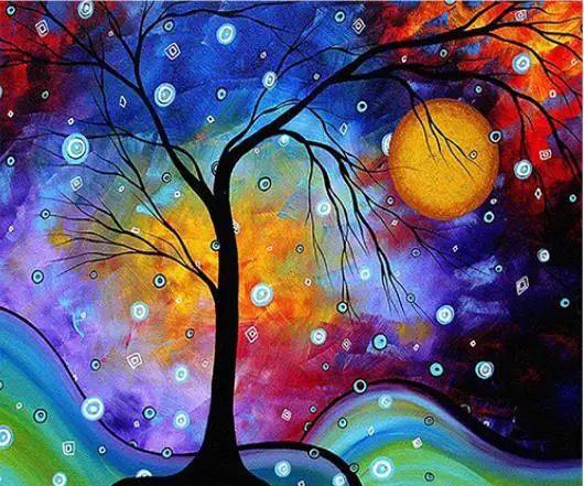

5D DIY Square Diamond Painting Color Trees Full Scenery Rhinestone Cross Stitch Kits Handmade Embroider Christmas Love Gift