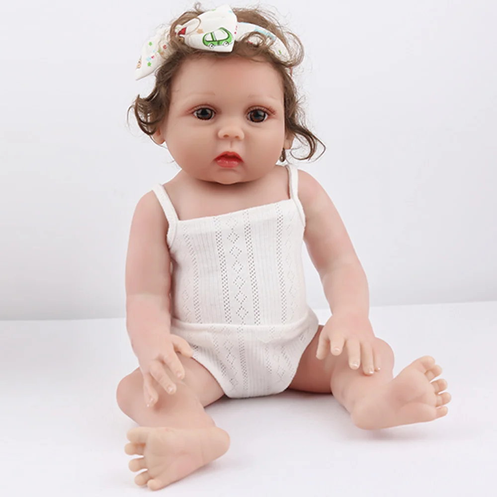 NPKDOLL Reborn Baby Doll 17 дюймов полный винил реалистичные детские развивающие красивые игрушки для ванной дети Playmate милый Bebe Reborn