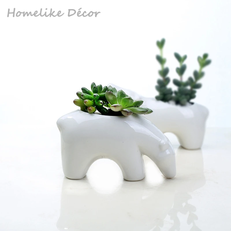 Набор из 2 шт. Полар-флиса с рисунком медведя в форме керамический горшок мини