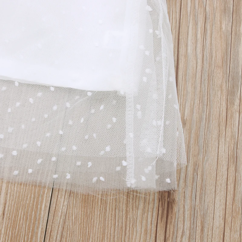 Новинка 2018 модные кружевные футболки для маленьких девочек однотонная летняя