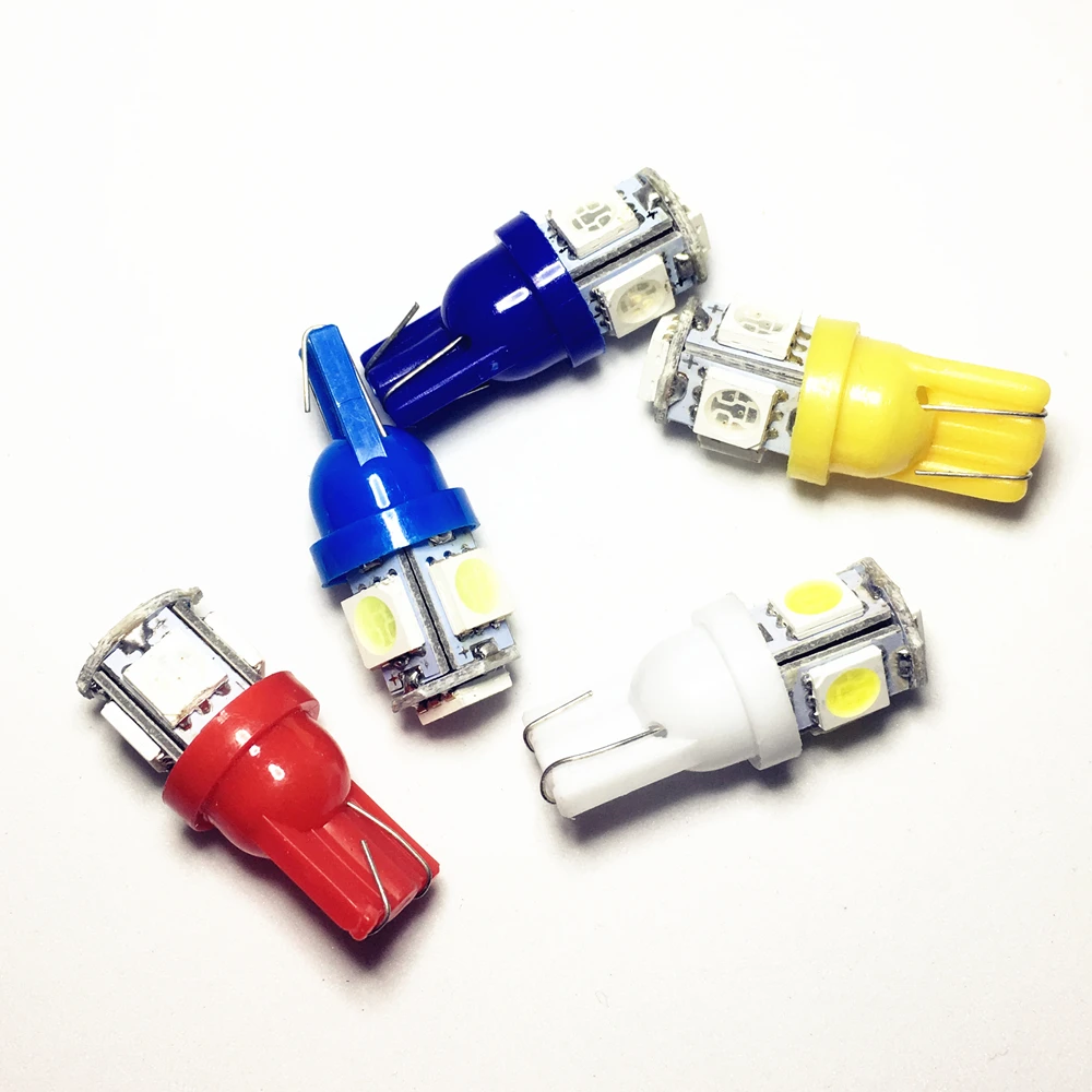 Светодиодные Автомобильные лампы T10 светодиодные W5W 5SMD светодиодный 5050 194