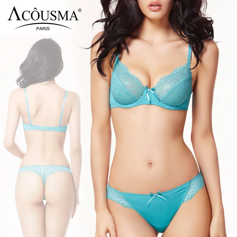 Сексуальные кружева ультра тонкие дамы комплект с бюстгальтером прозрачный