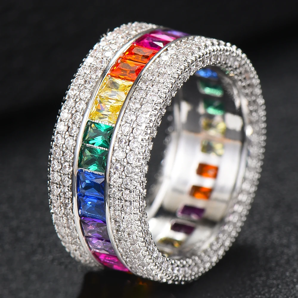 missvikki Handmade Luxury Noble Fashion Trend Wide Ring Romantic Trendy Women Superstar Party Show Bridal Wedding Jewelry | Украшения и