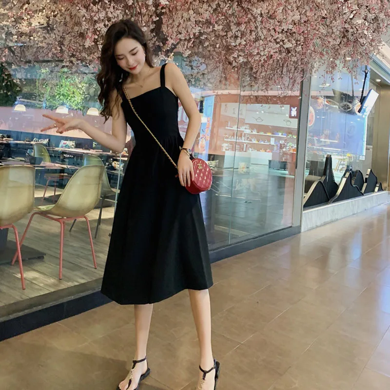 Новинка 2019 года женское платье в стиле ретро однотонное с открытыми плечами и S-2XL