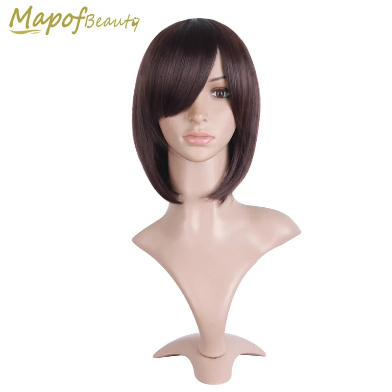 Женские короткие прямые волосы MapofBeauty черные светло коричневые 12 дюймов 4 вида