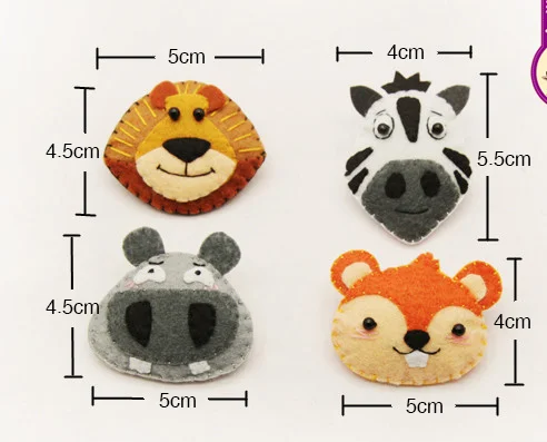 Мультфильм животных Брошь Ткань Фетр комплект не тканевые Craft DIY Вышивание ручной