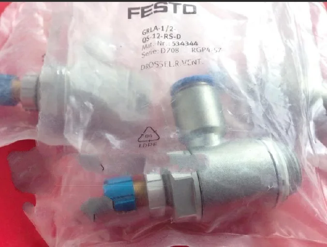 Новый оригинальный клапан контроля скорости GRLA 1/2 QS 12 RS D 534344|speed control valve|festo valvevalve