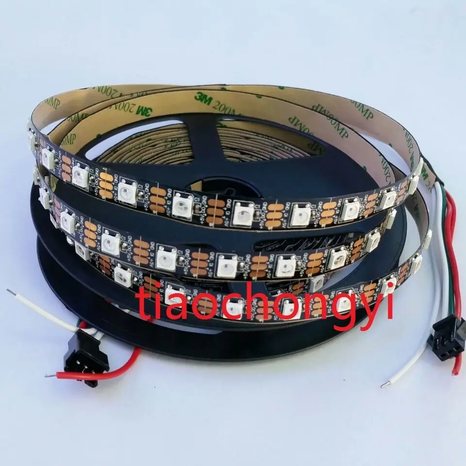 WS2812B 5050 RGB Светодиодная лента 150 300 светодиодов 144 60 30 светодиодов/м индивидуальный