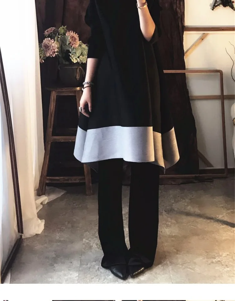 Changpleat, весеннее Новое Женское платье Miyak, плиссированное, модное, водолазка, свободный, большой размер, Сращивание, а-силуэт, женские платья, D9876