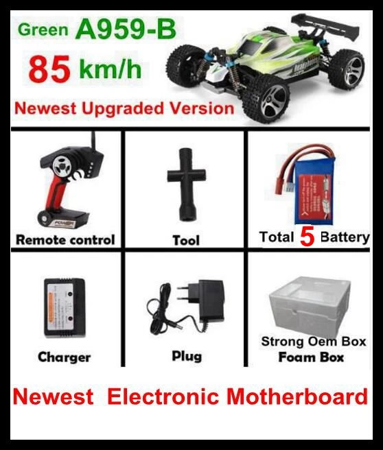 85kmh A959-B 5b Wltoys A959 и A959-B 2,4G 4CH пульт дистанционного управления Rc высокоскоростной гоночный автомобиль скоростной автомобиль гоночный автомобиль VS 9115 s911 a969-b a979-b k969car - Цвет: 85kmh A959-B 5b