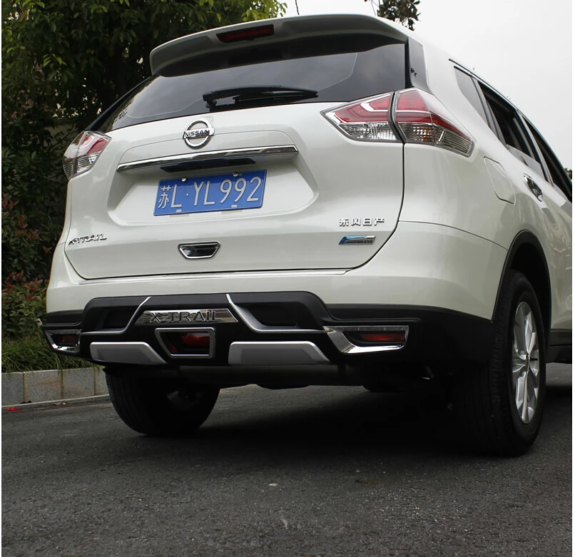 Для Nissan X Trail 2014 2017 передние и задние бамперы защита для губ противоскользящая