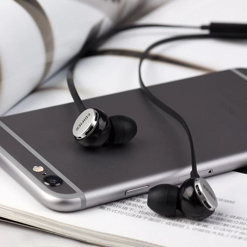 EDIFIER P293 наушники вкладыши HIFI бас Шум изоляции фитнес Поддержка Inline Управление с