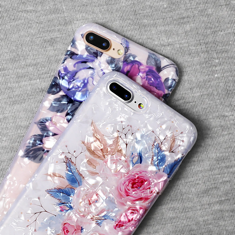 LOVECOM Ретро Цветочный кольцо стенд чехол для телефона для iPhone 11 Pro Max XR XS Max XS 7 8 6 Plus чехол мягкий IMD Dream Shell чехол для телефона