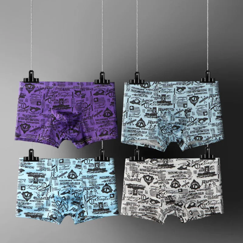 

WTEMPO 8 pcs/lot Men's Underwear Fashion Boxers for Men Sexy Brand Male Underpants Cuecas Shorts Modal Boxer Underwear Corners