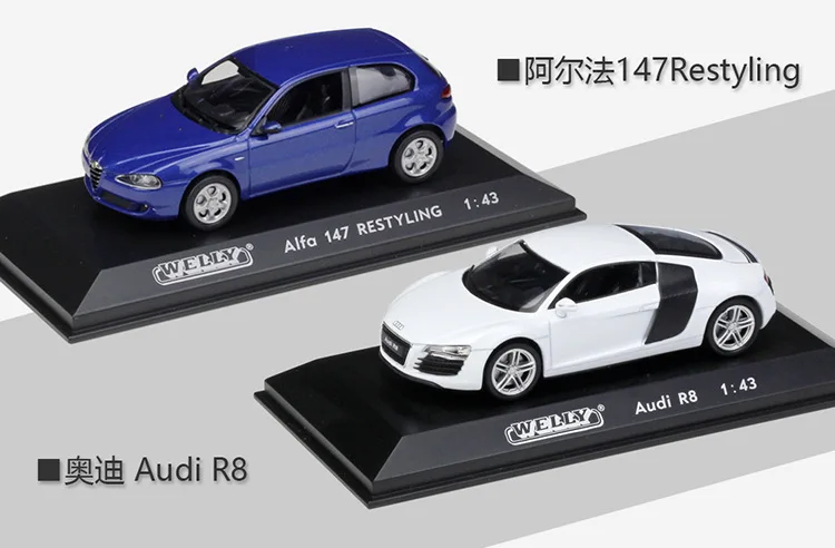 WELLY 1:43 металлическая модель игрушечного автомобиля Volvo/ALFA/Porsch/Audi/Benz спортивный автомобиль литья под давлением автомобиль мальчик коллекция игрушек для детей подарок