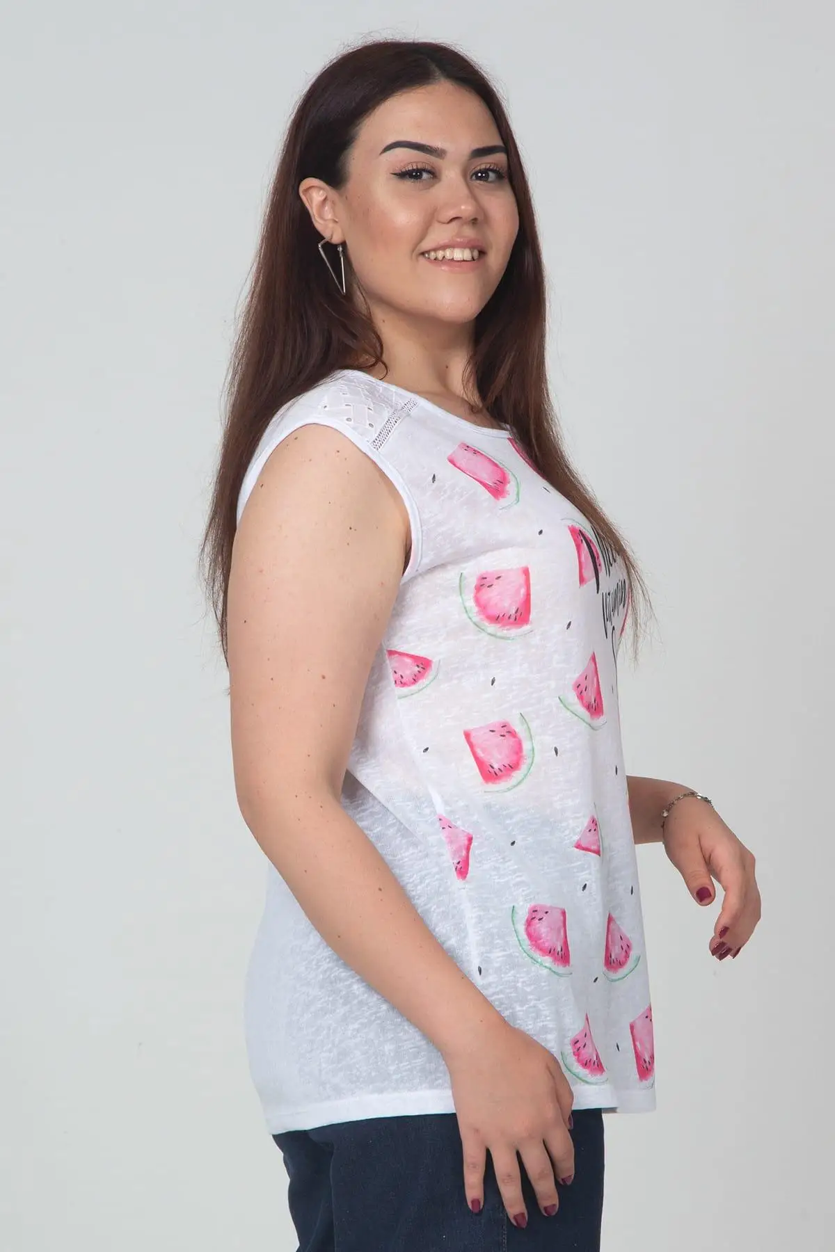 Sans Textile Women 'S White Lace Detail Viscose Blouse 65 N11070 | Женская одежда