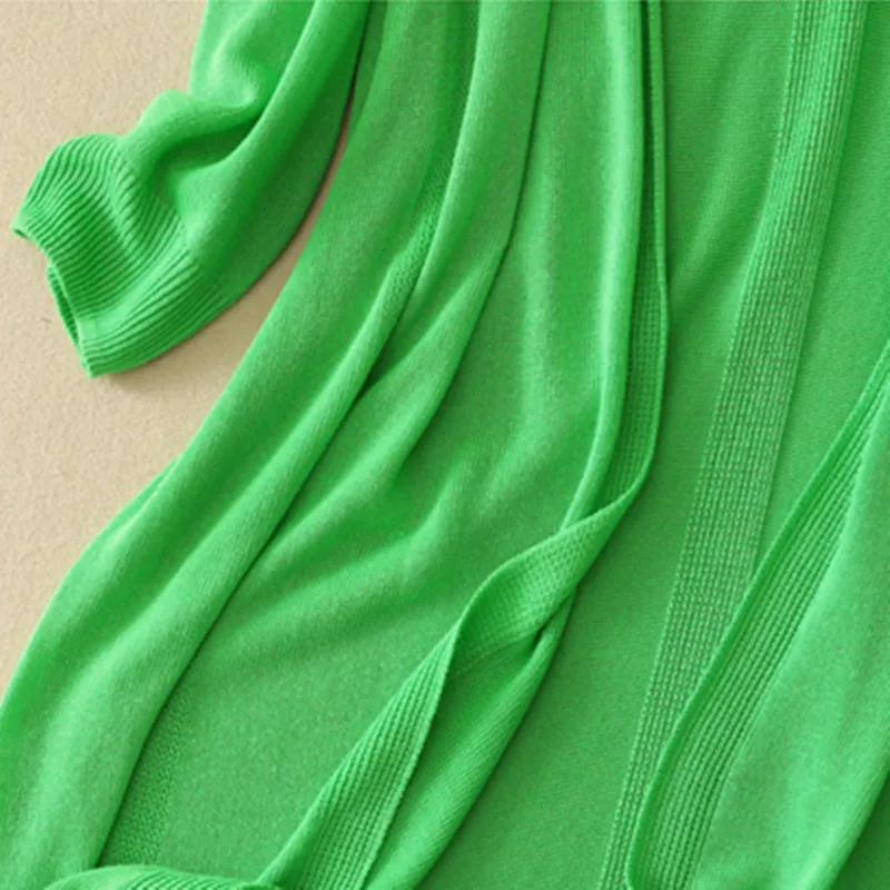 Silk Cardigan 2019 Female Half Sleeves Summer High End Casual Long V-ncek Knitted Sheer Thin Women Kimono Tops Beach |