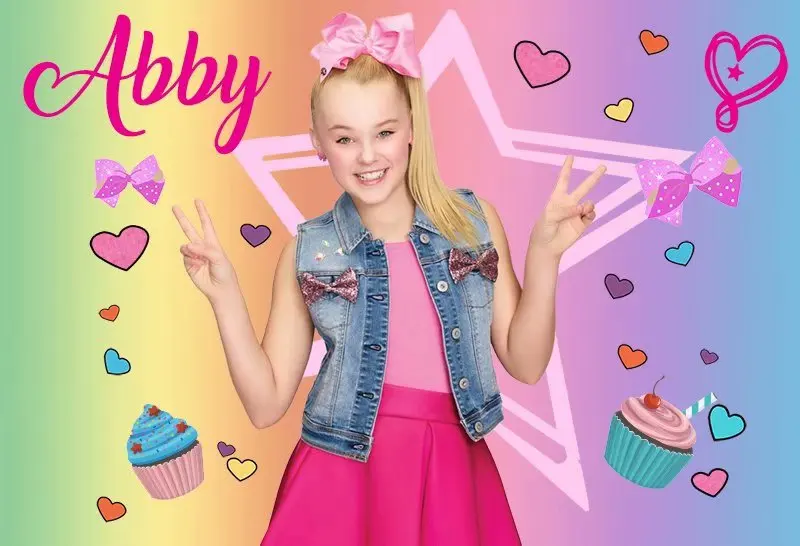 Sensfun розовая Звезда кекс лук сердце фон на день рождения Jojo Siwa праздник фотография фоны индивидуальные 7x5ft винил