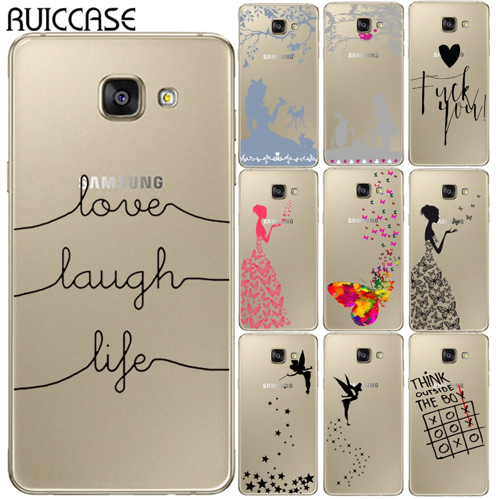 Чехол для Samsung Galaxy A3 A5 A7 2016 2017 A320 A520 A6 Plus A8 2018 чехол с бабочкой и
