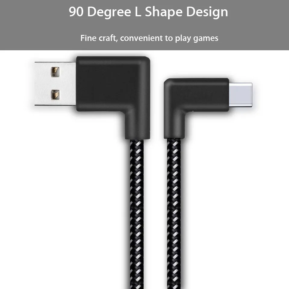 Зарядный кабель USB Type C 20 см 0 2 м 90 градусов для Huawei Note 10 P20 Mate Pro|Зарядные устройства