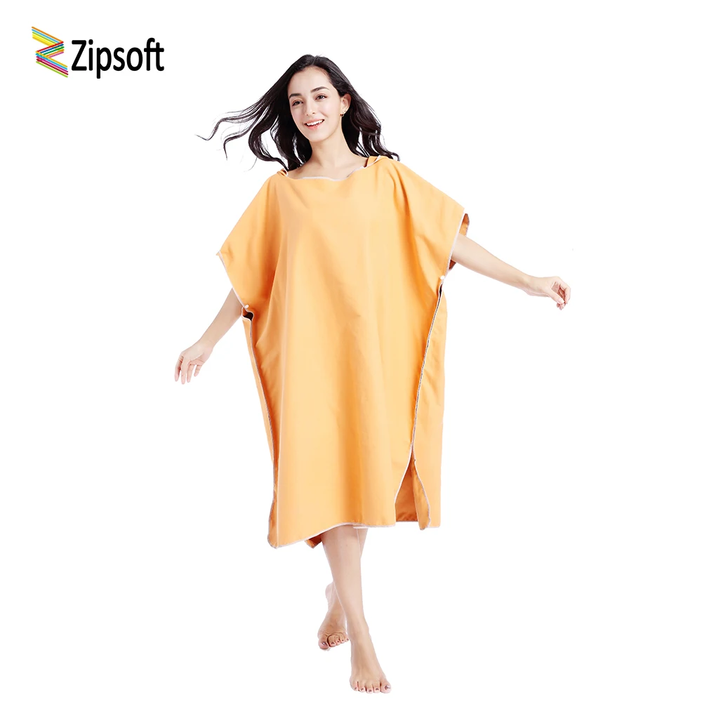 Zipsoft из микрофибры пляжное полотенце пончо изменение халат абсорбент различные
