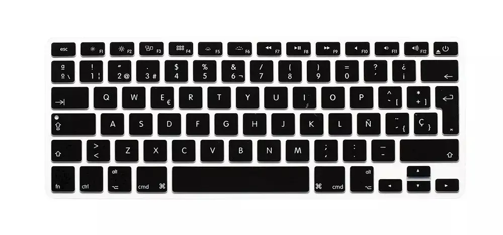 Новые силиконовые испанские буквы крышка клавиатуры для Macbook Air Pro Retina 13 15 17