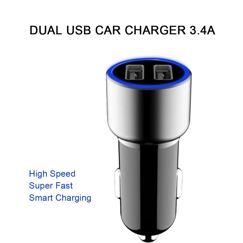 Автомобильное зарядное устройство VOXLINK с двумя USB портами 5 В а|Зарядные