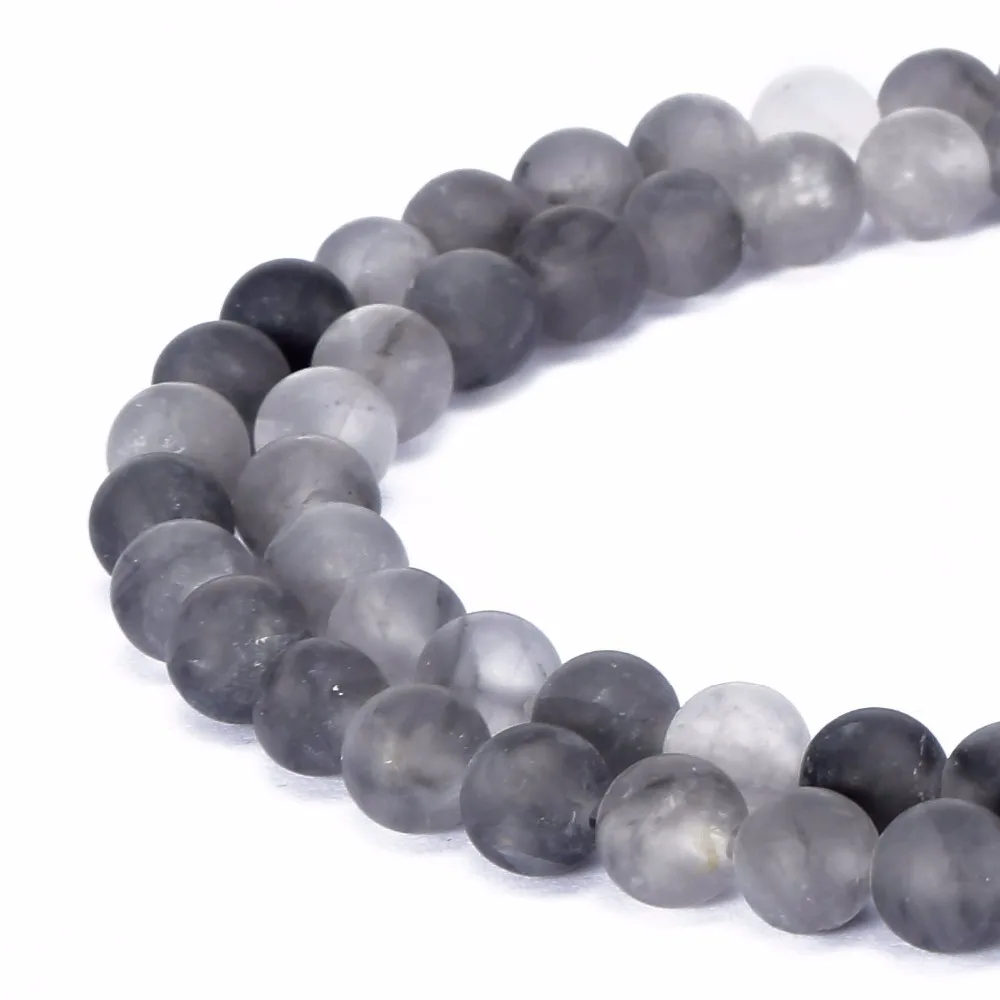 4-12 мм натуральный камень круглый великолепный серый облачный кварцевые матовые