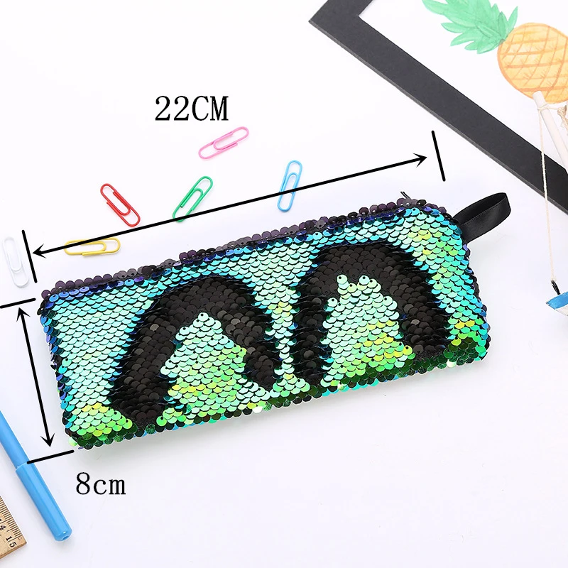 Sequin Mermaid Glitter Student Pencil Case Stationery Storage Pen Organizer Bag School Office Supply Escolar Cosmetic Holder |