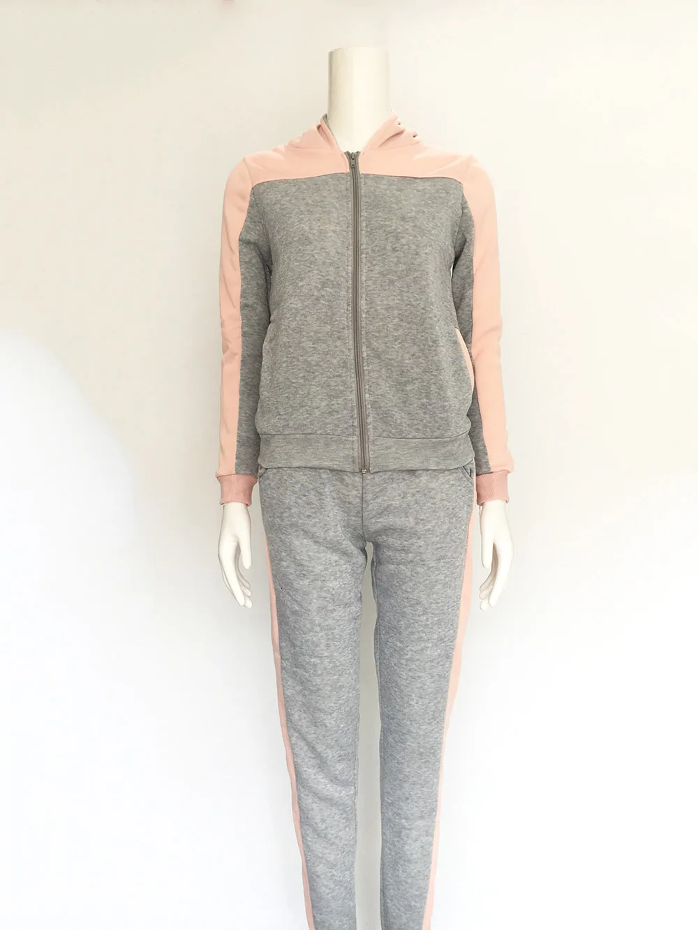 Women's sportswear suit autumn and winter streetwear plus size ladies two-piece Hoodie + pants | Женская одежда