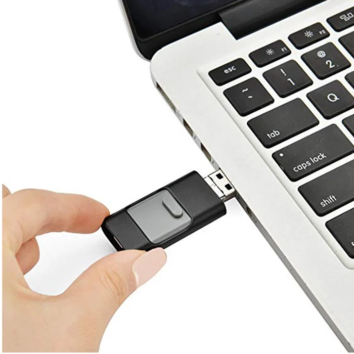 USB флешка 128 ГБ, флеш-накопитель USB 3,0 фото палка 3в1 Для iPhone Memory Stick внешнее шифрование хранения USB накопитель(черный 128 г