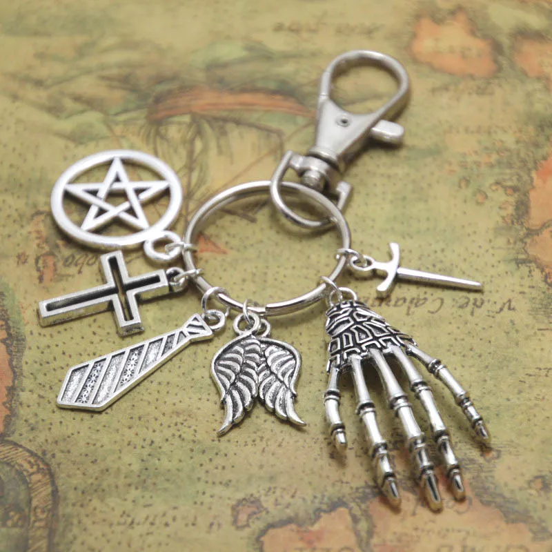 12 шт сверхъестественных Вдохновленный брелок или зажим для сумки Дин Сэм