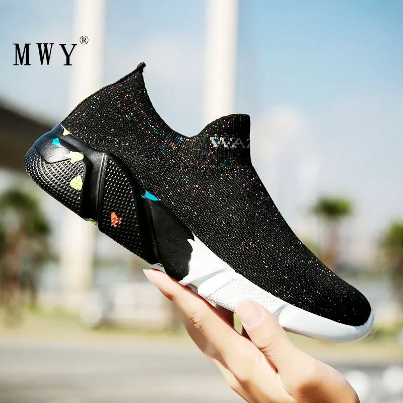 

MWY Fashion Couple Camouflage Socks Casual Shoes Schoenen Vrouw Flying Weaving Sneakers Woman Breathable Soft Vulcanized Shoes