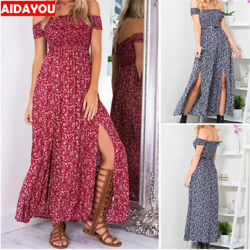 В богемном стиле летнее женское платье 2018 Лидер продаж AIDAYOU сексуальная Fit and Flare