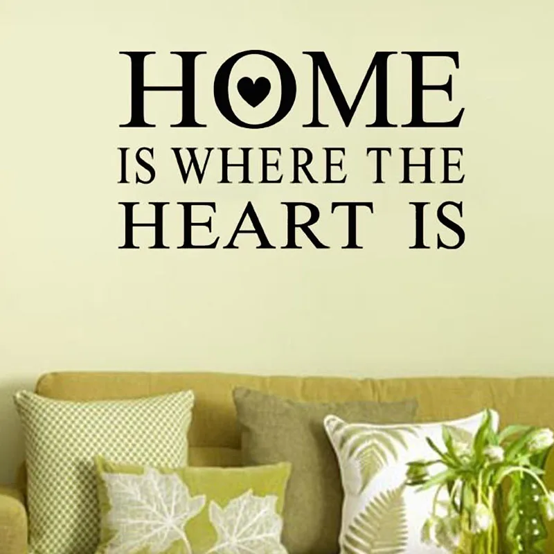 DCTOP Home Is Where The Heart Vinyl Съемная Наклейка на стену домашний декор DIY