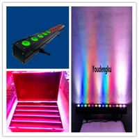 4 pieces with flightcase slim washer rgbwauv 6in1 high lumen led wall washer bar 1418w indoor led wall washer dj stage light