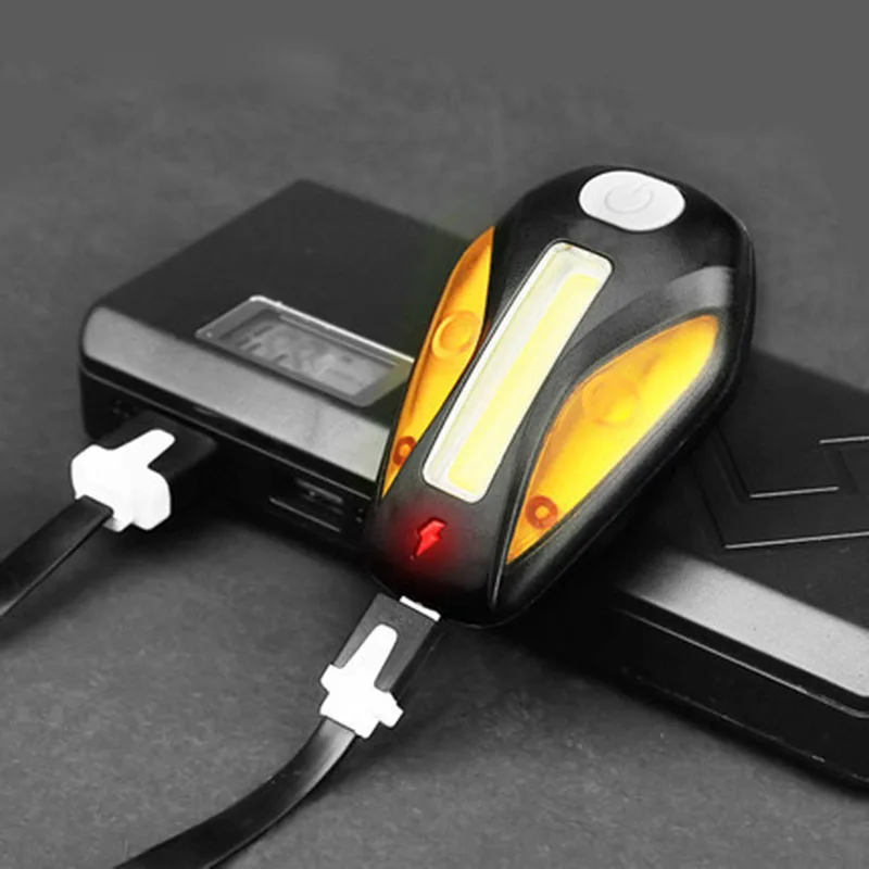 Горячий велосипедный задний фонарь 5 режимов вспышки USB зарядка предупреждающие