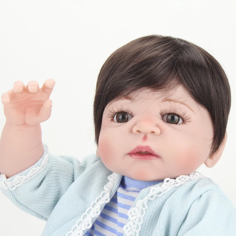 22 дюйма полностью силиконовые куклы Reborn Baby 55 см живой ребенок мягкая ванна