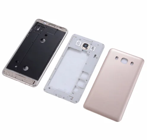 FOR J510 GOLD Корпус средний рамки батарея задняя крышка+ Боковая кнопка для Samsung Galaxy J5 J7 j510 j710 Объективы фотоаппаратов стекло - Цвет: FOR J510 GOLD