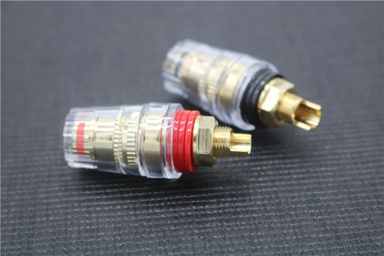 Hifi аудио 4 шт. латунный позолоченный мм вилка типа банан Клеммная клемма для