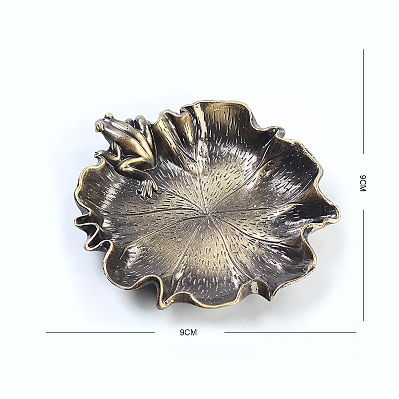 1 шт. сплав бронза винтажный Стиль подставка для кружки диаметр 9 см Лягушка сидит