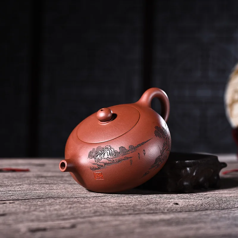 quality goods all hand undressed ore purple clay landscape gunpowder pot of kung fu tea set a undertakes the teapot | Дом и сад