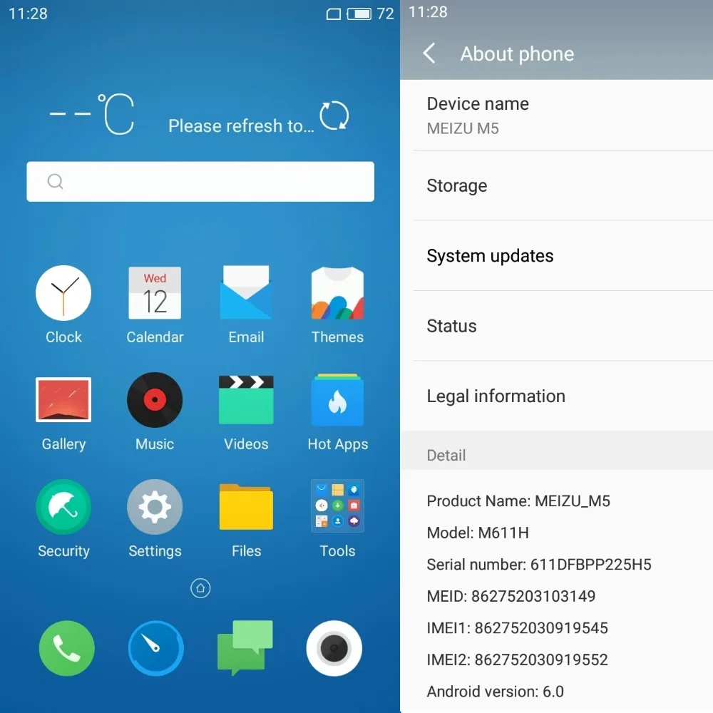 Original Meizu M5 32GB 3GB Global ROM OTA Mobile Phone MTK MT6750 8-Core 5.2&quot 1280 x 720 13.0MP Cellular Fingerprint Dual SIM |