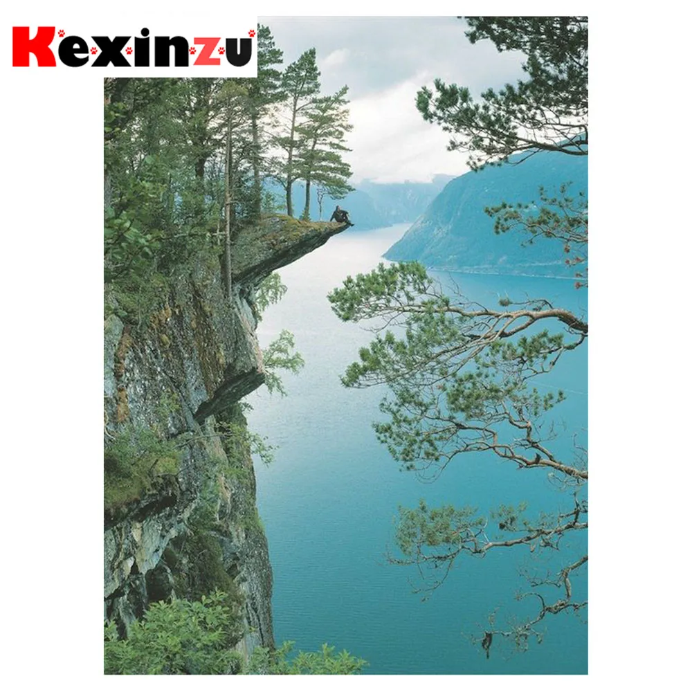 

Kexinzu полный 5D DIY квадратная/круглая Алмазная картина "Пейзаж" 3D вышивка крестиком Мозаика Алмазная картина подарок
