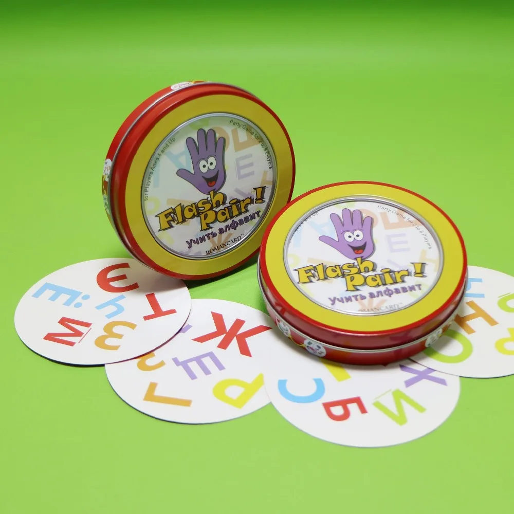 Новая флэш-пара Алфавит Русская версия карточная игра для детей Образование место, чтобы узнать его доска с алфавитом игры
