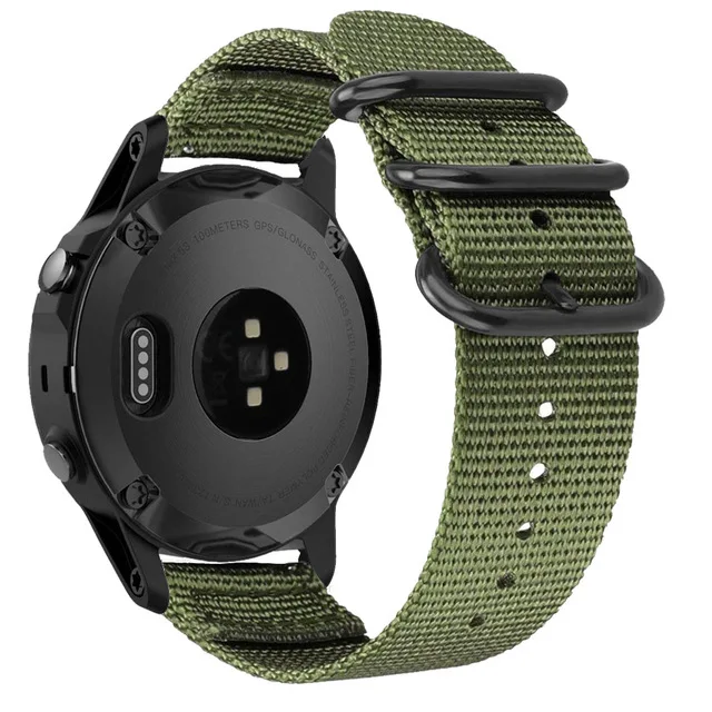 Army Green Нейлоновый ремешок TORQUILA 20 мм премиум-класса Nato для Garmin Fenix 5S/5S Plus/Vivoactive 3/Forerunner 645 музыкальный дышащий ремешок для часов - Цвет ремешка: Army Green